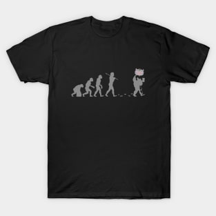 The evolution of monkeys to humans to pigs T-Shirt